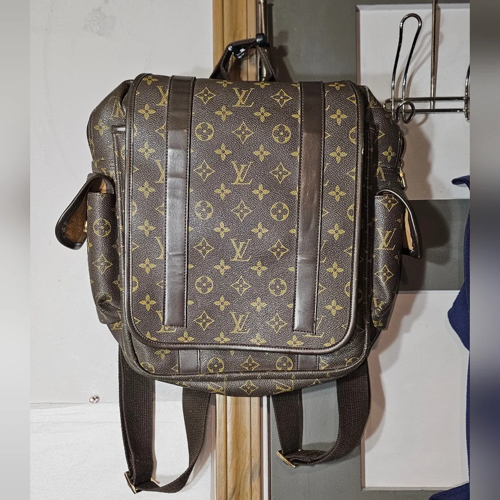 🌼SALE🌼Designer Inspired Monogram Canvas Backpack- EUC - Picture 2 of 12